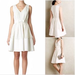 Anthropologie White Mini Dress